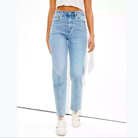 American Eagle Outfitters Denim - American Eagle Mom Jean High Rise Straight Leg - Long